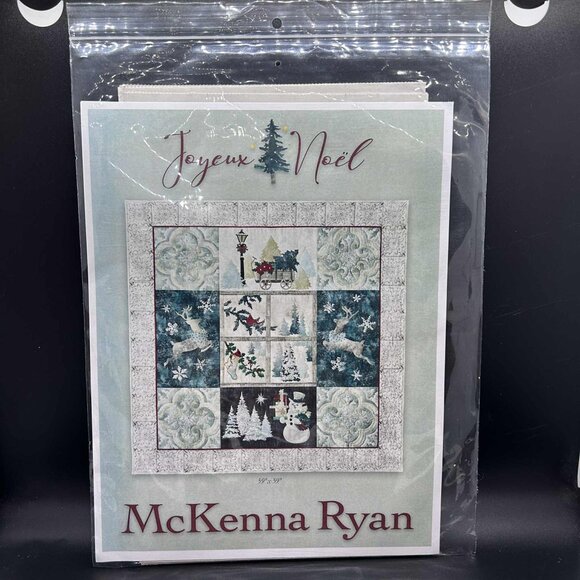 McKenna Ryan Joyeux Noel “JN02, Window” Applique Quilt Sewing Pattern Uncut FF - Picture 1 of 6